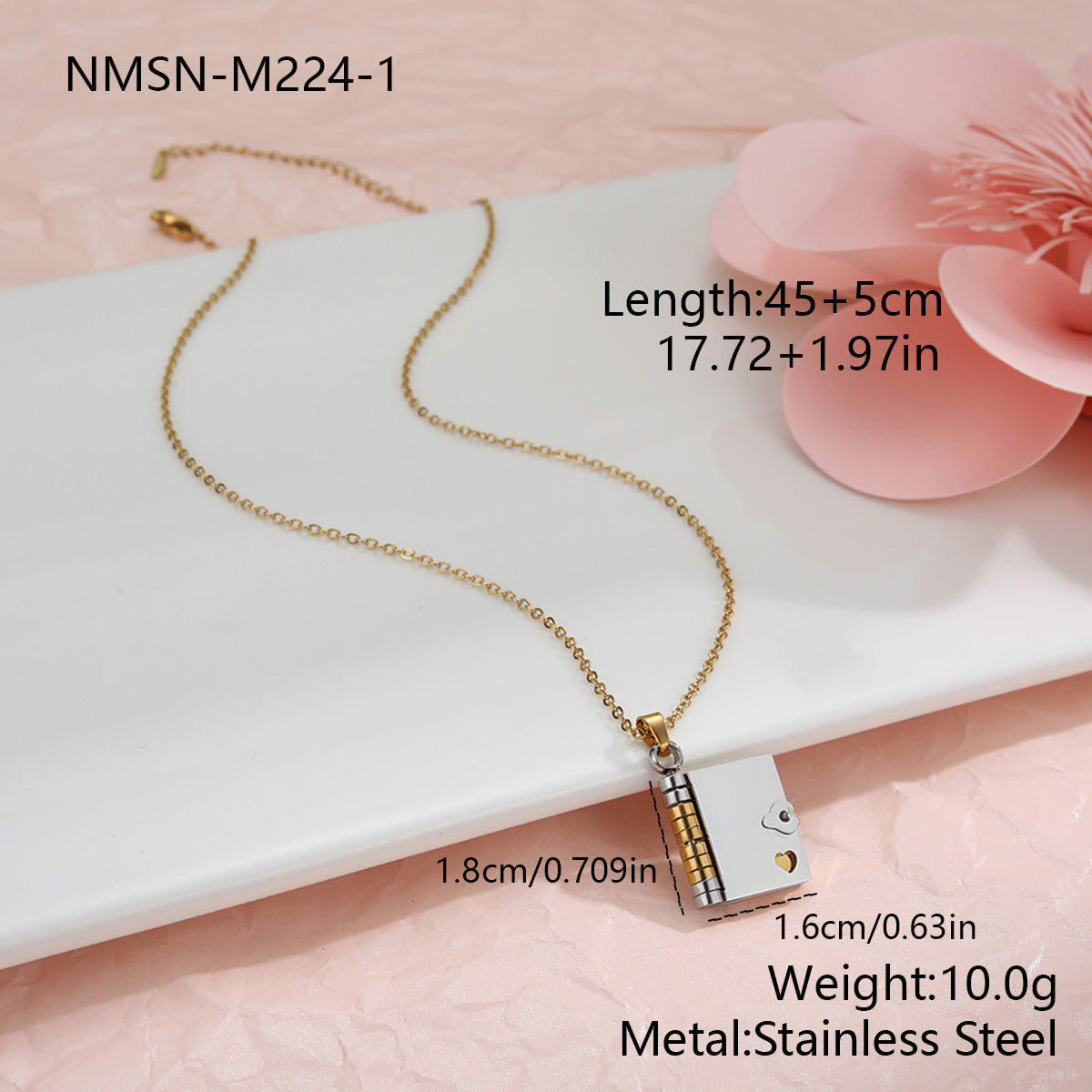 Valentine's Day gift: heart necklace 18k